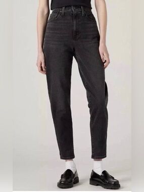 Levi’s Women’s High Waisted Mom Jeans Washed Black Sz 29X27 NWT